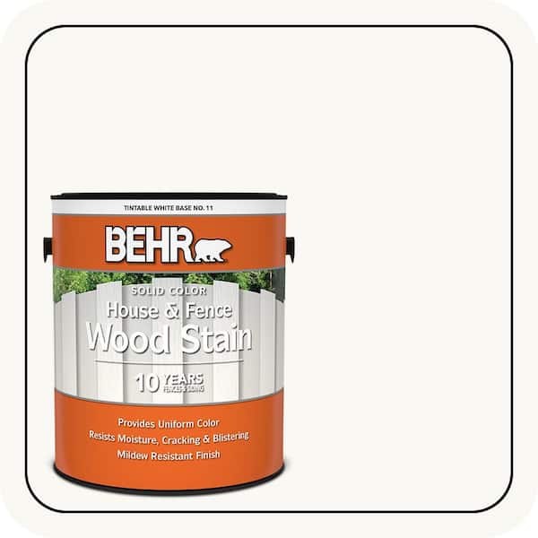 1 Gal. White Base Solid Color House and Fence Exterior Wood Stain