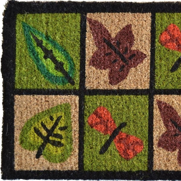 Brown 30 in. x 18 in. Coir Non-Slip Indoor/Outdoor Door Mat