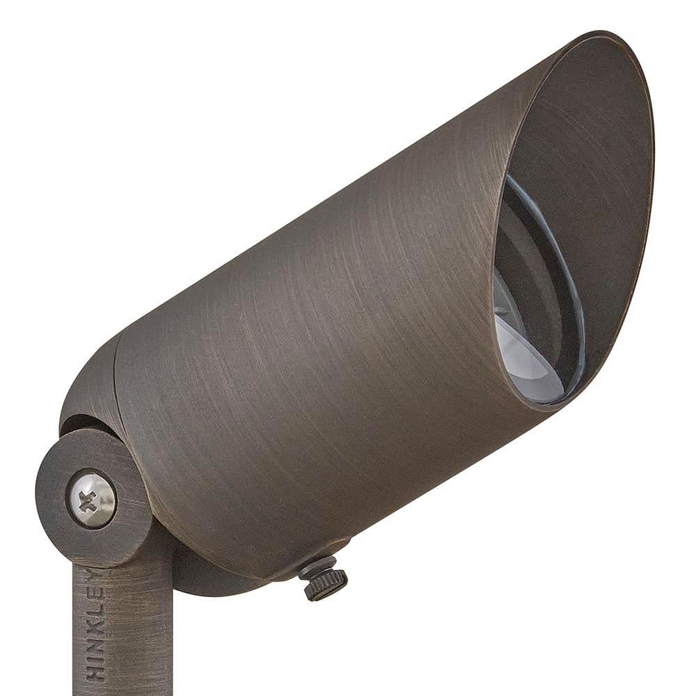 Matte Bronze LED Outdoor Spotlight with Clear Lens