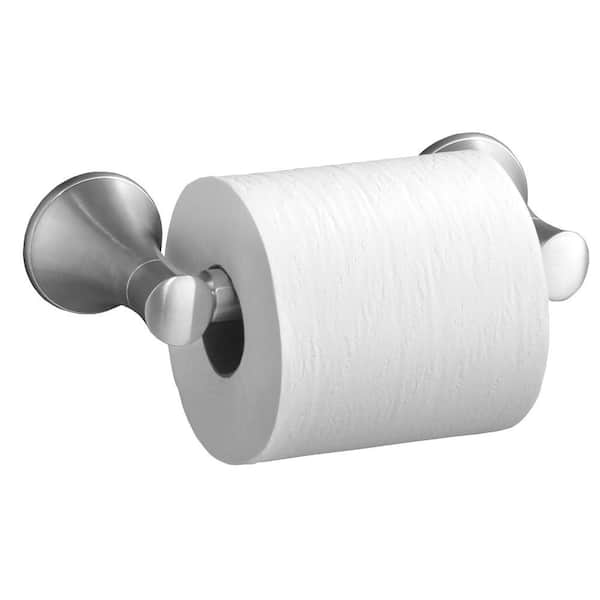 KOHLER Coralais Wall-Mount Double Post Toilet Paper Holder in Brushed Chrome