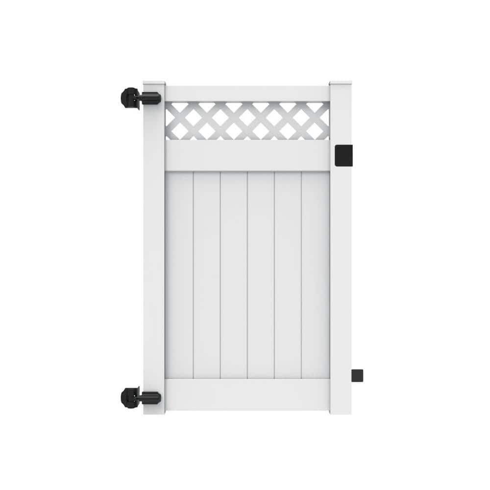 Anderson 4 ft. x 6 ft. White Vinyl Lattice Top Fence Gate price history on PriceWatchPro