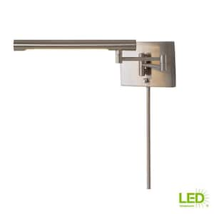 11-Watt Brushed Nickel LED Dual Wall Mount Wall Sconce