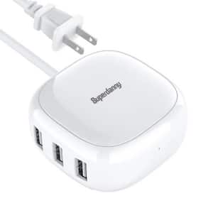 6-in-1 Charging Station 40-Watt Mini USB Charging Station 8A 2.4A/USB Port Multiple Protection