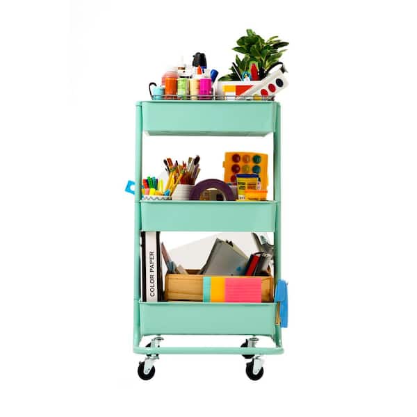  Simply Tidy Lexington Black Mini Rolling Cart Multi-Functional  Storage Cart for Home, Office, and Kitchen - 1 Pack : Office Products