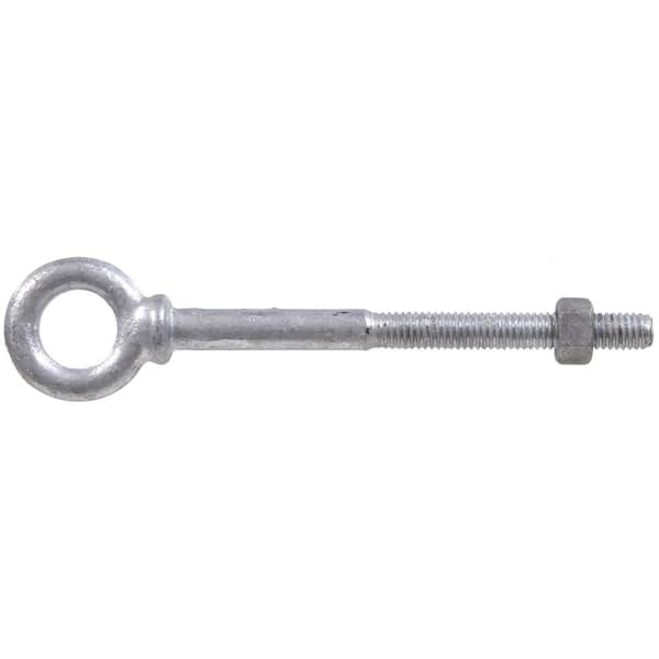 3/8 x 4-1/2 in. Forged Steel Hot-Dipped Galvanized Eye Bolt with Hex Nut in Shoulder Pattern (5-Pack)