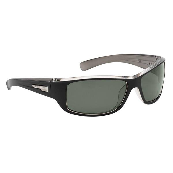 Flying Fisherman Helm Polarized Sunglasses Black-Crystal Gunmetal Frame with Smoke Lens
