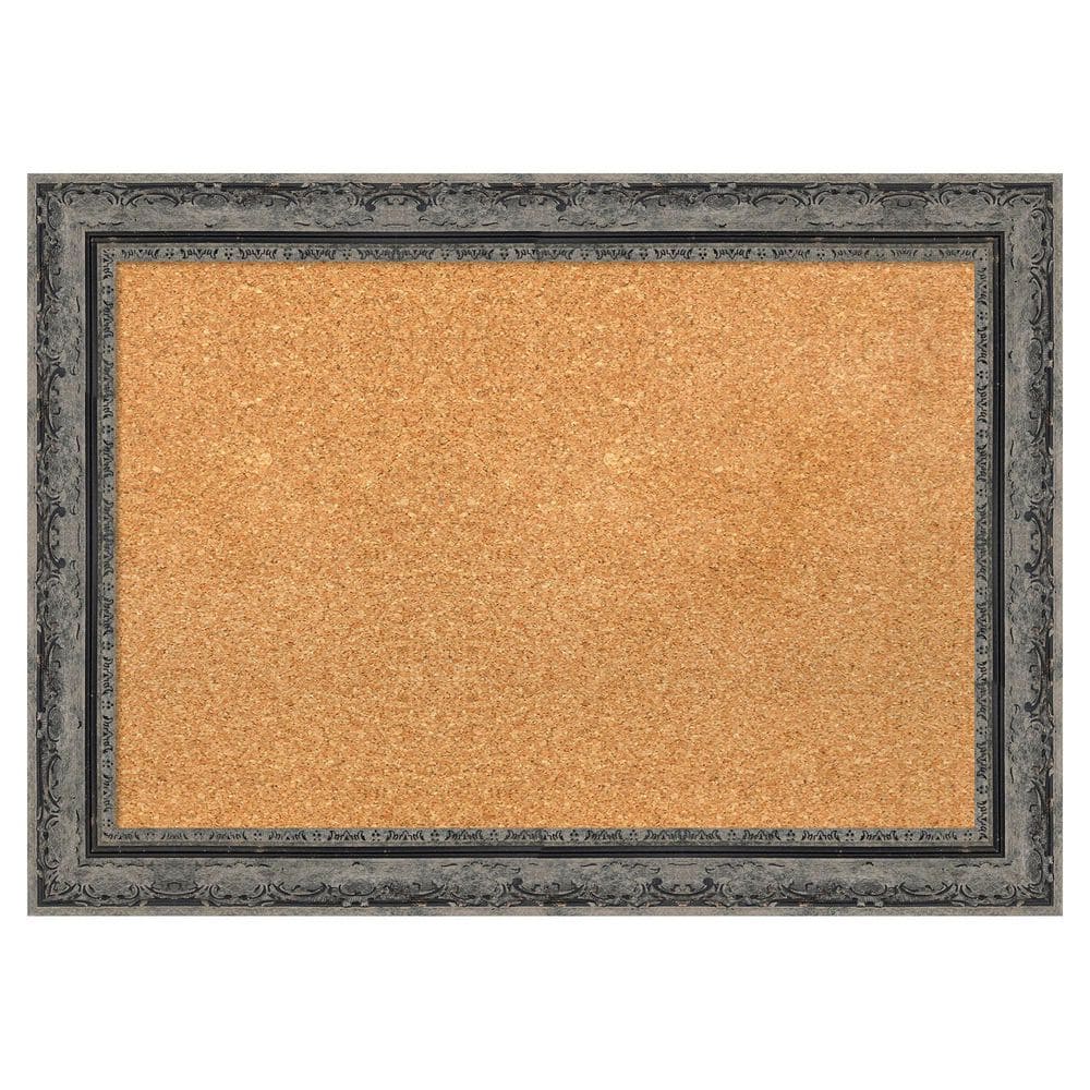 Filigree Matte Black 28 in. x 20 in. Poly Framed Natural Cork Memo Board price history on PriceWatchPro
