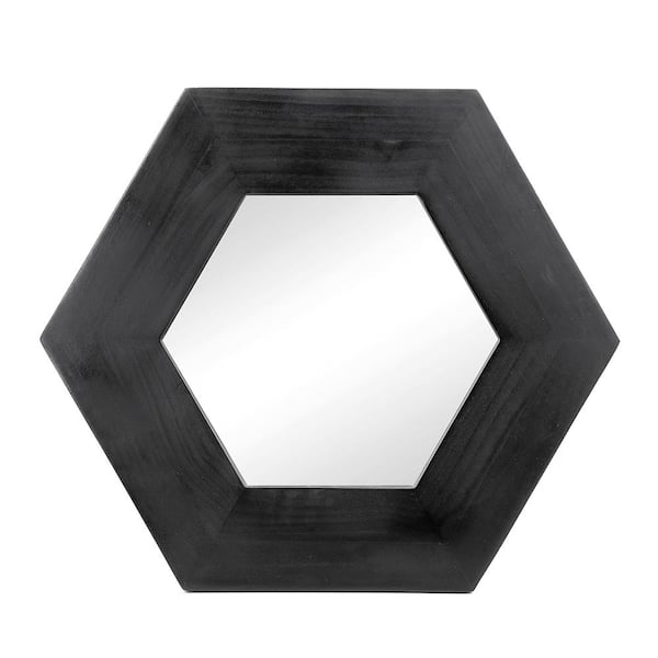 Unbranded 18.5 in. W x 18.5 in. H Framed Black Mirror