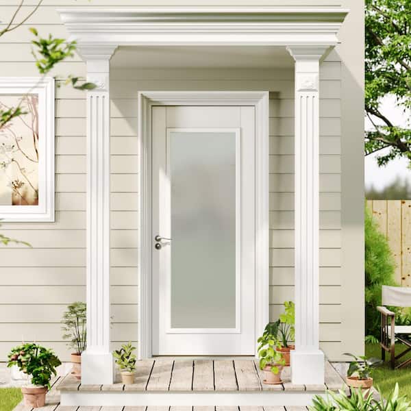 22 in. x 64 in., 1-Lite Frosted Tempered Glass Insert Kit Entry Door Glass Inserts Replacement