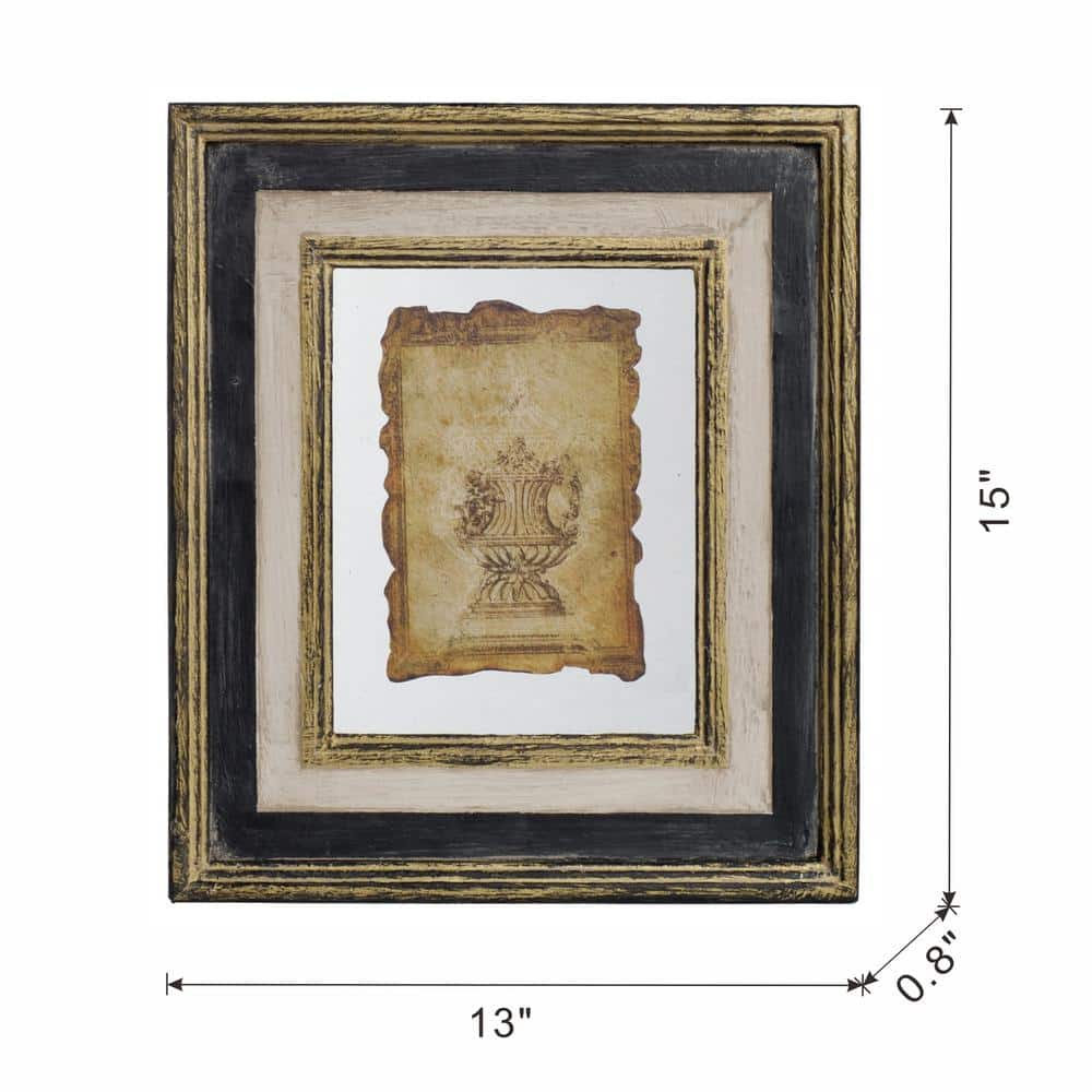 Lucian Framed Antiqued Sculpture Print in Copper Frame