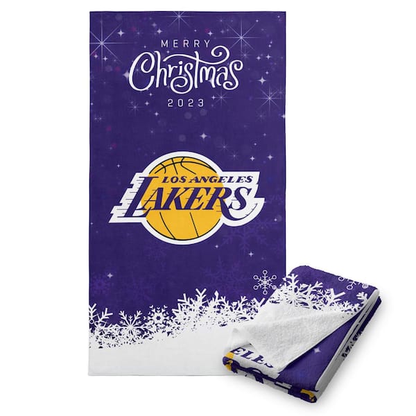 THE NORTHWEST GROUP NBA Christmas 2023 Lakers Printed Multicolor Beach Towel
