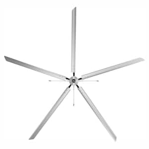 Titan 20 ft. 220-Volt Indoor Anodized Aluminum Single Phase Commercial Ceiling Fan