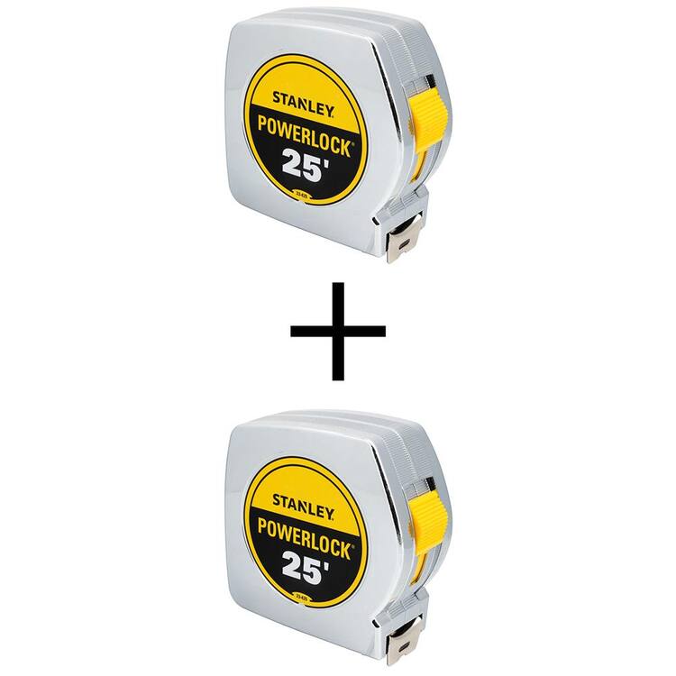 Stanley 25 ft. PowerLock Tape Measure (2-Pack)