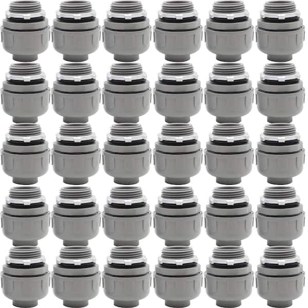 1 in. Liquid Tight Flexible Conduit Connectors, FNMC-B UL Listed, Indoor and Outdoor, 30-Pack