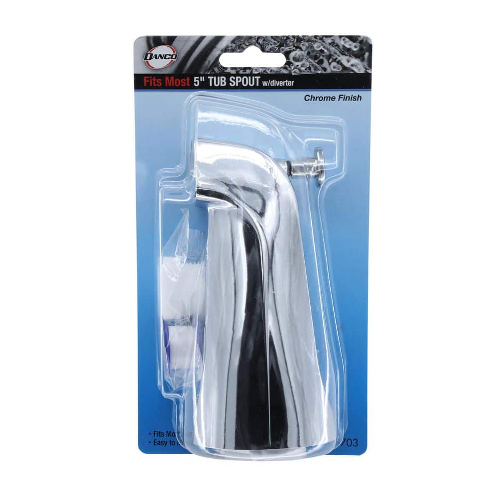 Universal Chrome Tub Spout with Pull Up Diverter