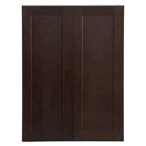 Edson Shaker Assembled 27x36x12.5 in. Wall Cabinet in Dusk