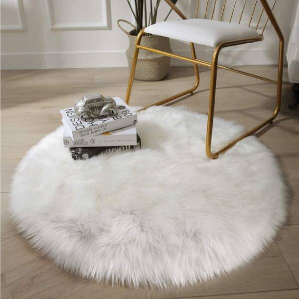 Faux Sheepskin Fur Area Rug, Luxury Fluffy Area Rug, Soft Furry