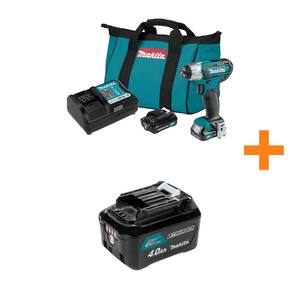 12V max CXT Lithium-Ion Cordless 1/4 in. Sq. Drive Impact Wrench Kit, 2.0Ah with Bonus 12V max CXT 4.0Ah Battery
