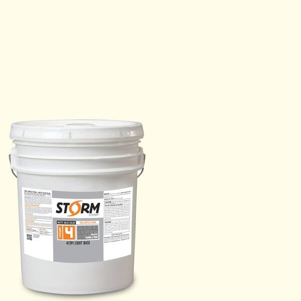 Storm System Category 4 5 gal. Country Club White Matte Exterior Wood Siding 100% Acrylic Stain
