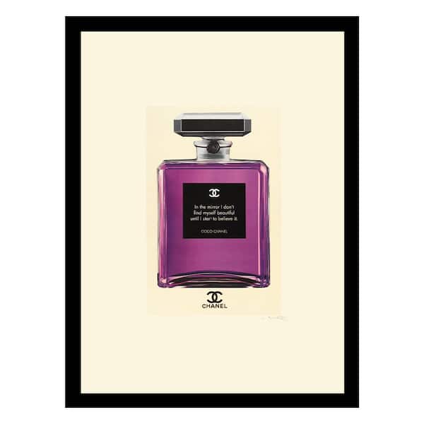 VENICE BEACH Collections Glam Perfume Bottle, Classic Quote by Fairchild Paris Framed Graphic Print Abstract Poster Art Print 18 in. x 14 in.
