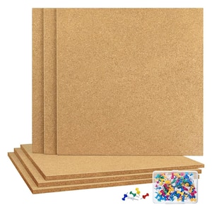 PATIKIL 12x12" 1/4" Thick Cork Board Tiles, 4 Pack Self Adhesive Square - View #10