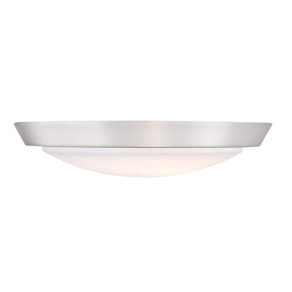 Sleek 11" Brushed Nickel LED Flush Mount Ceiling Light