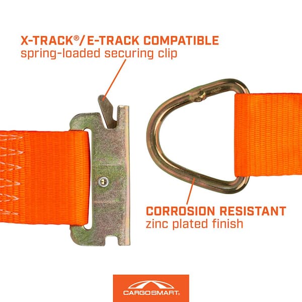 Trekassy 10 Pack E Track Rope Tie Offs, E-Track Tie-Down Straps with D Ring