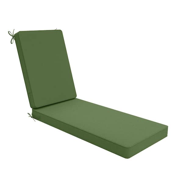 AAAAAcessories 80 in. L x 26 in. W Outdoor Chaise Lounge Cushion for Patio Furniture, Water and Stain Resistant Cushion in Moss Green