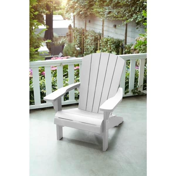 Keter Troy White Adirondack Chair 246668, Keter Troy Blue Resin Adirondack Chair