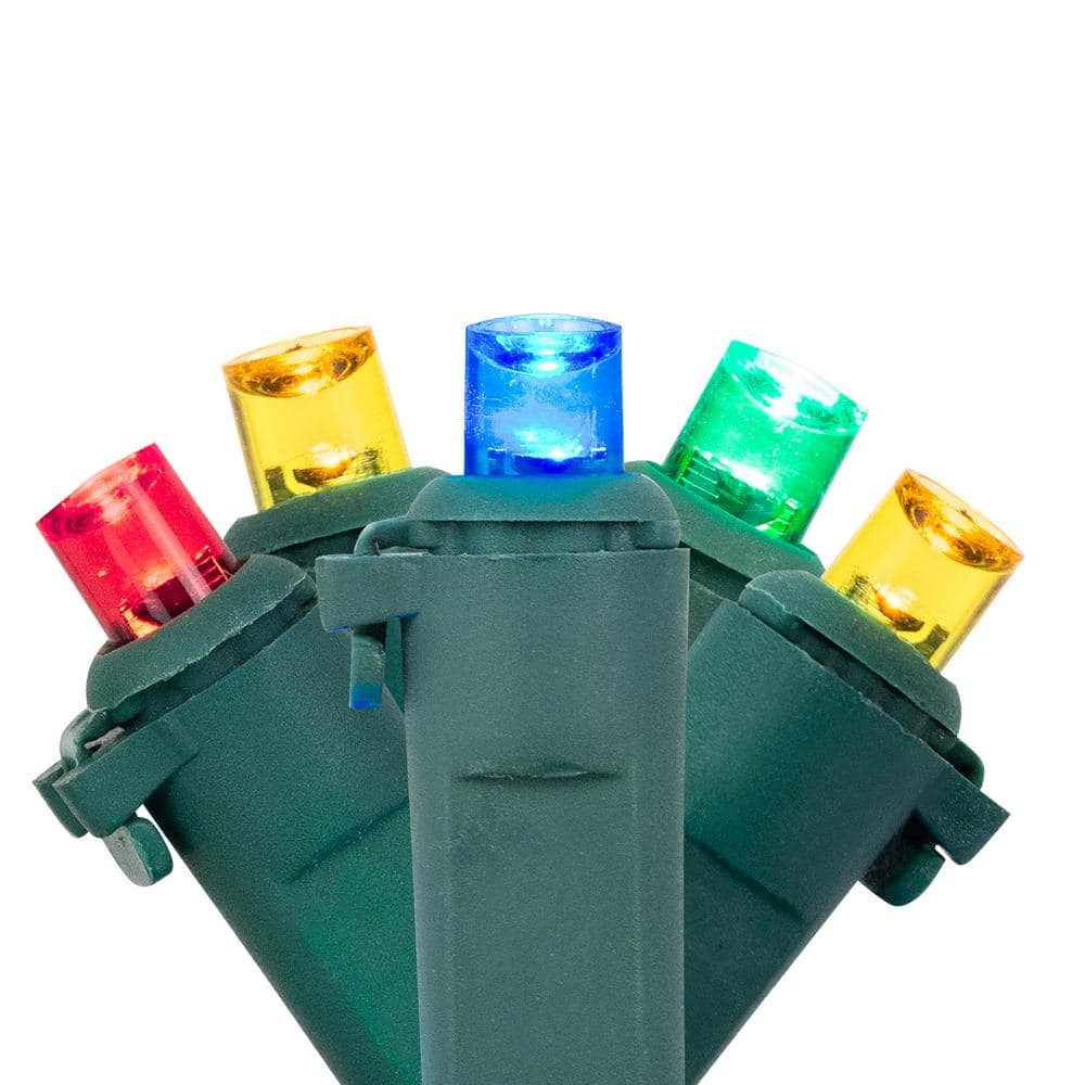 Set of 50 Multi Colored LED Wide Angle Christmas Lights - Green Wire price history on PriceWatchPro