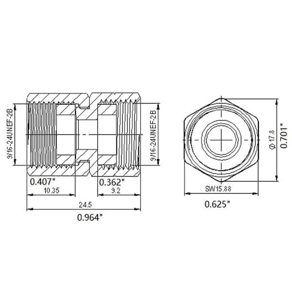3/8 in. Female OD Compression Brass Coupling Fitting