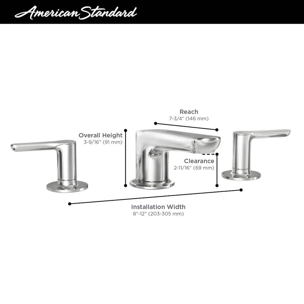 Studio S Brushed Nickel 2-Handle Low-Spout Widespread Bathroom Faucet