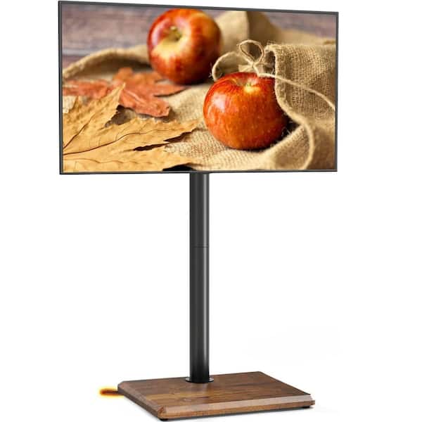Universal Floor TV Stand with Mount, 32‑65 Inch TVs, 88 lbs Capacity, Height Adjustable Wooden Base