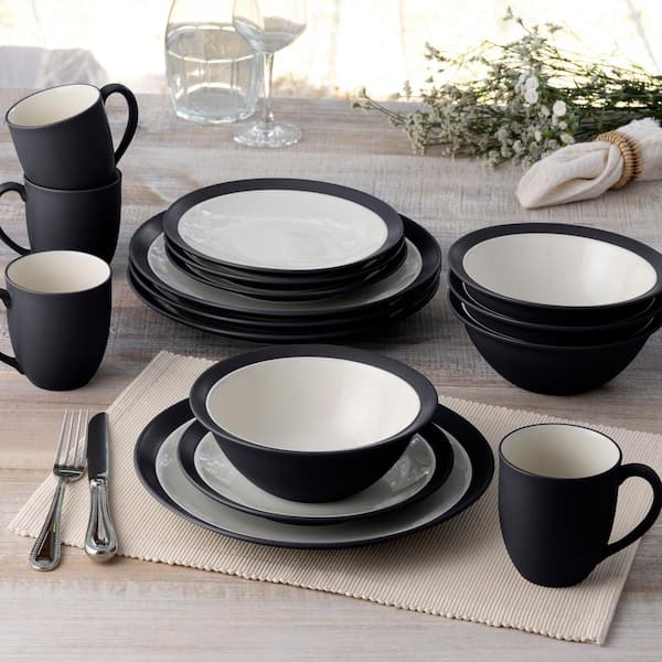Noritake Colorwave Graphite 16-Piece Curve (Black) Stoneware