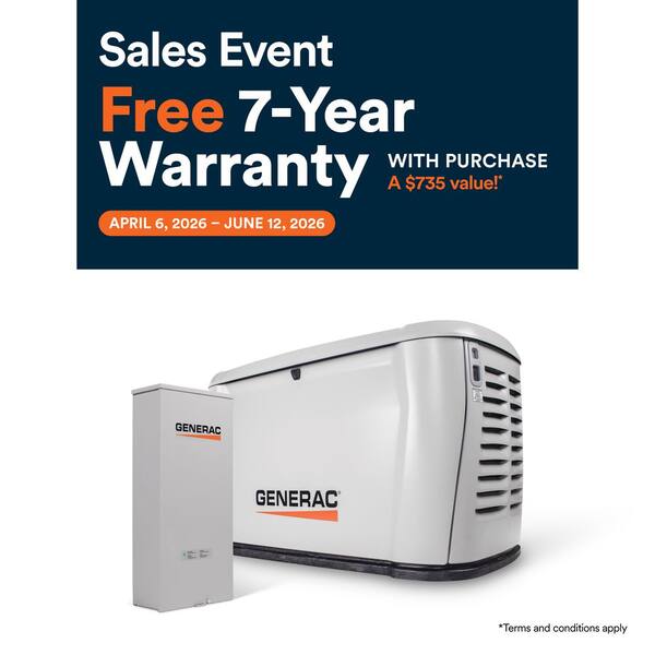22,000 Watt - Dual Fuel Air- Cooled Whole House Home Standby Generator, Smart Home Monitoring & 200-AMP Transfer Switch