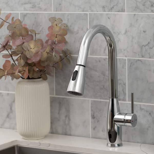 1.5 in centreset Touch Free Sensor Kitchen Faucet without Deckplate in Polished Chrome