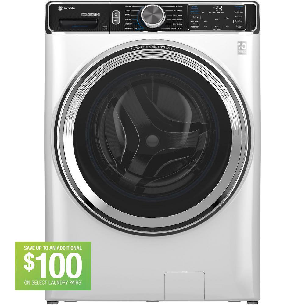 Reviews for GE Profile 5.3 cu. Ft. Smart Front Load Washer White w