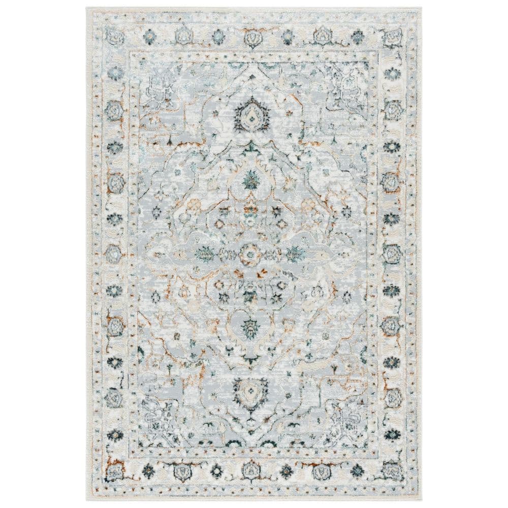 Alenia 5 ft. x 8 ft. Gray/Beige Gold Floral Medallion Area Rug price history on PriceWatchPro