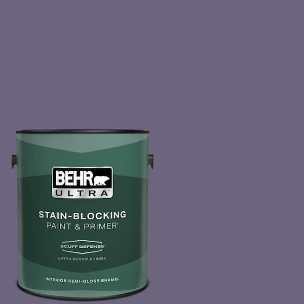 BEHR ULTRA 1 gal. #650F-6 Victorian Iris Extra Durable Semi-Gloss Enamel Interior Paint & Primer