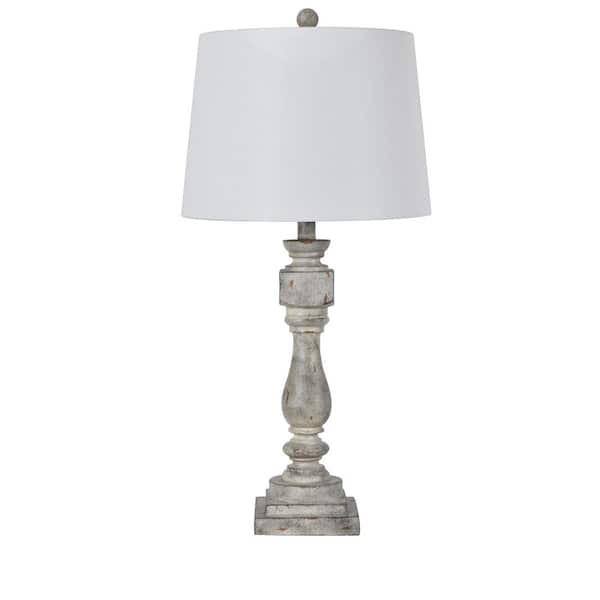 Crestview Collection Julie Gray Distressed Table Lamp