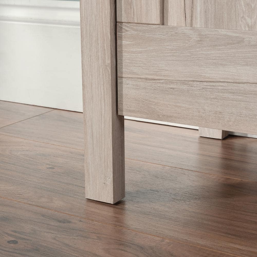 Chalk Oak 72" Adjustable 5-Shelf Bookcase with Doors