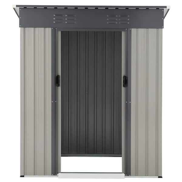 AECOJOY 5 ft. W x 3 ft. D Metal Shed with Design of Lockable Doors (15 sq.ft.)