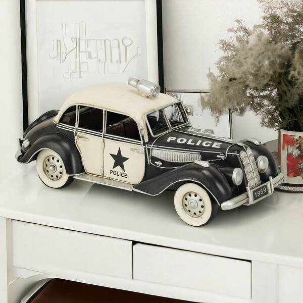 Police Car Model Tin Metal Vintage Style Collector Item cheapest Police Vehicle Toy