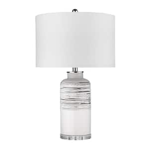 24.5 in. Clear Standard Light Bulb Bedside Table Lamp