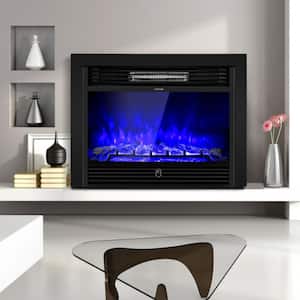 28.5 in. 750W/1500W Freestanding and Recessed Electric Fireplace Insert w 3 Flame Color, Timer, Remote Control
