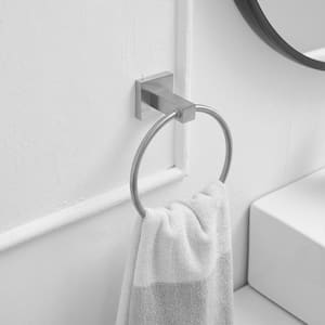 Wall Mounted Towel Ring Bath Round Towel Hanger for Bathroom Toilet Kitchen Stainless Steel in Brushed Nickel