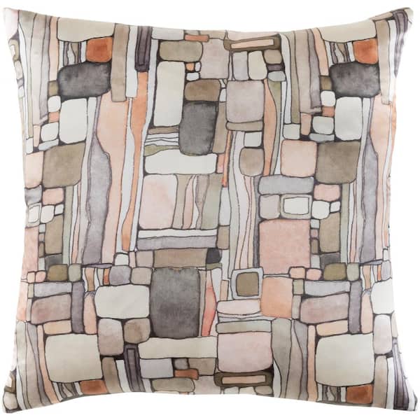 Artistic Weavers Smollett Peach Graphic Polyester 20 in. x 20 in. Throw Pillow