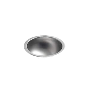 Bolero Round Drop-In or Undermount Stainless Steal Bathroom Sink in Stainless Steel