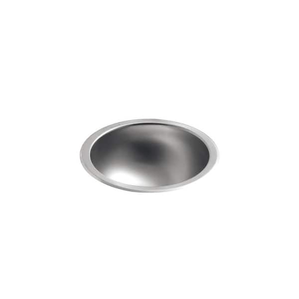 KOHLER Bolero Round Drop-In or Undermount Stainless Steal Bathroom Sink in Stainless Steel