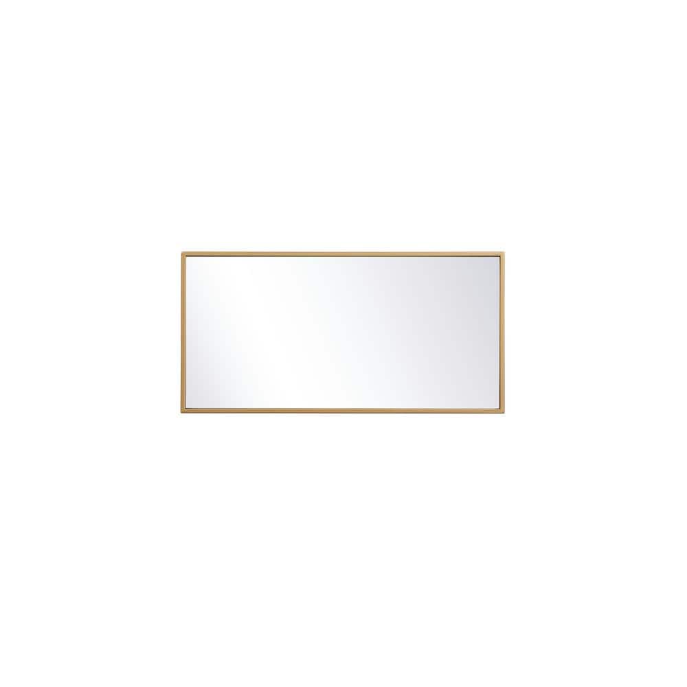 Transitional Silver Finish Rectangular Wood Mirror 14x28 inch